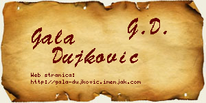 Gala Dujković vizit kartica